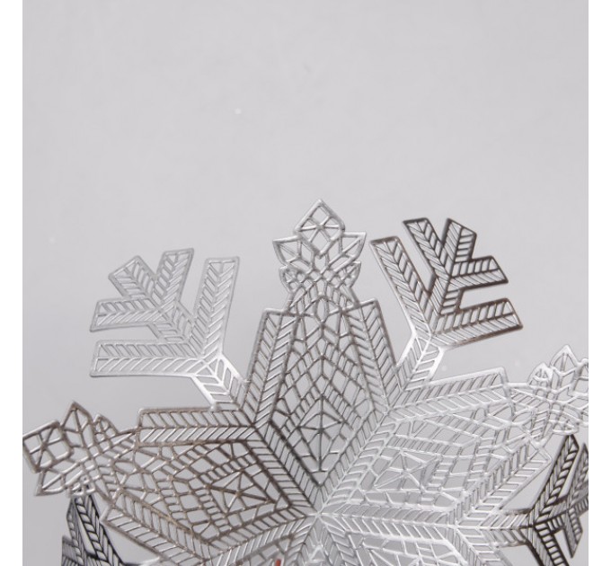 Килимок для сервірування столу Snowflake 38 см, срібло