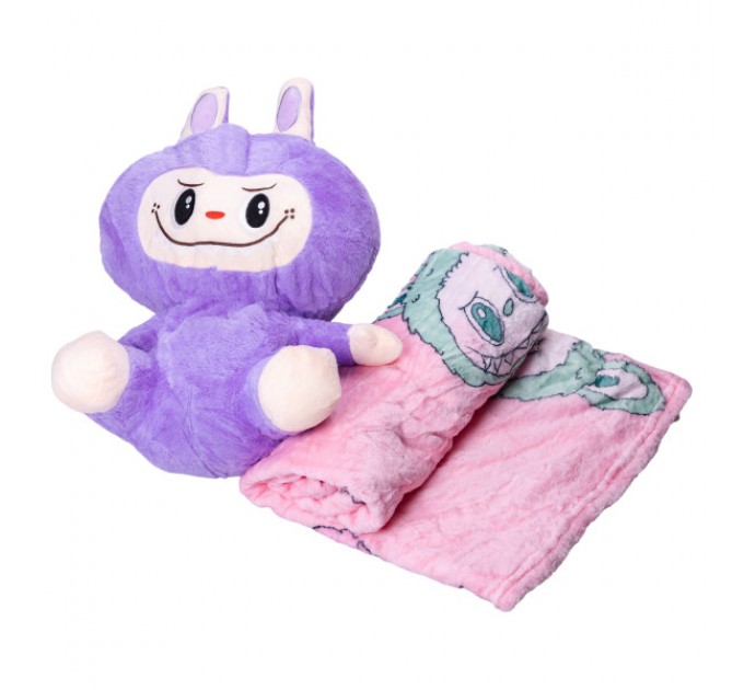 Labubu велика м'яка іграшка-сюрприз, фіолетовий