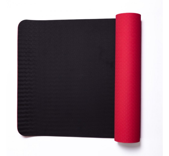 Килимок для йоги 173*58 см, червоний