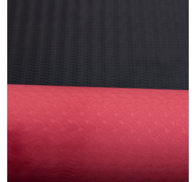 Килимок для йоги 173*58 см, червоний