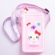 Сумочка-футляр для телефону Hello Kitty силіконова на блискавці 17*9*2 см, рожевий