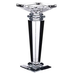 Підсвічник скляний Sylvie crystal з квадратною основою 22.5 см