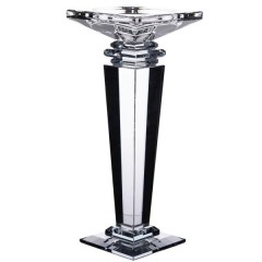 Підсвічник скляний Sylvie crystal з квадратною основою 24 см