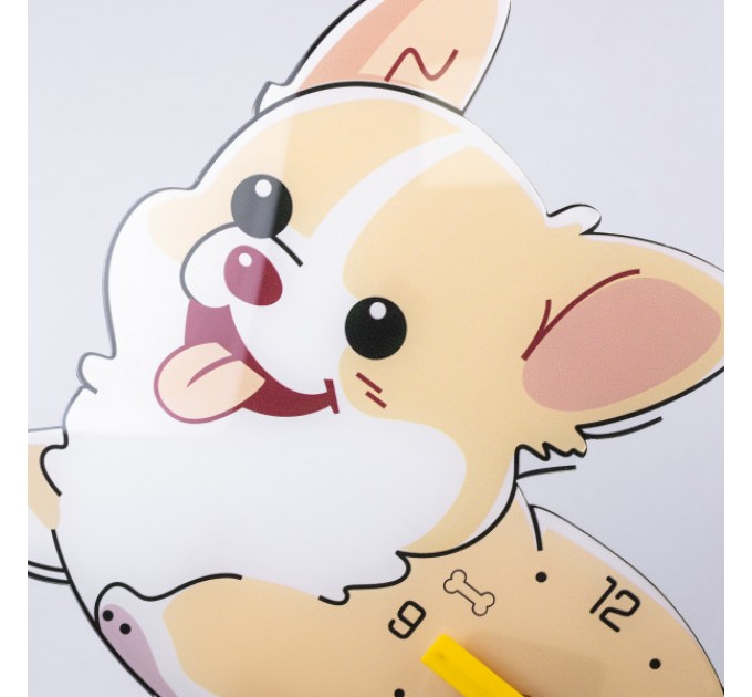 Годинник настінний "Маленький друг" 42*32*5 см, помаранчевий