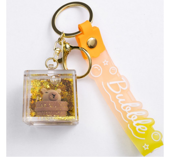 Брелок для ключів Капібара Cube 3,5*3,5*3,5 см (рандом)