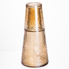 Графін зі склянкою-кришкою 800/250 мл фактурний, карамель