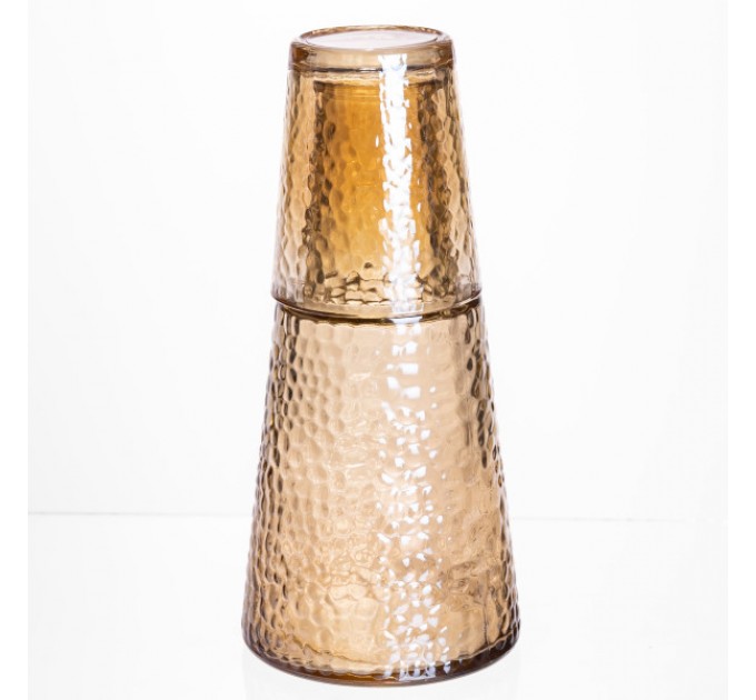 Графін зі склянкою-кришкою 800/250 мл фактурний, карамель Графін зі склянкою-кришкою 800/250 мл фактурний, карамель