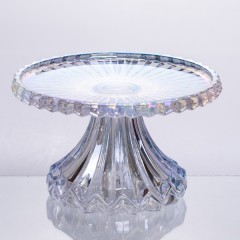 Тортівниця на ніжці із товстого скла 19 см кругла