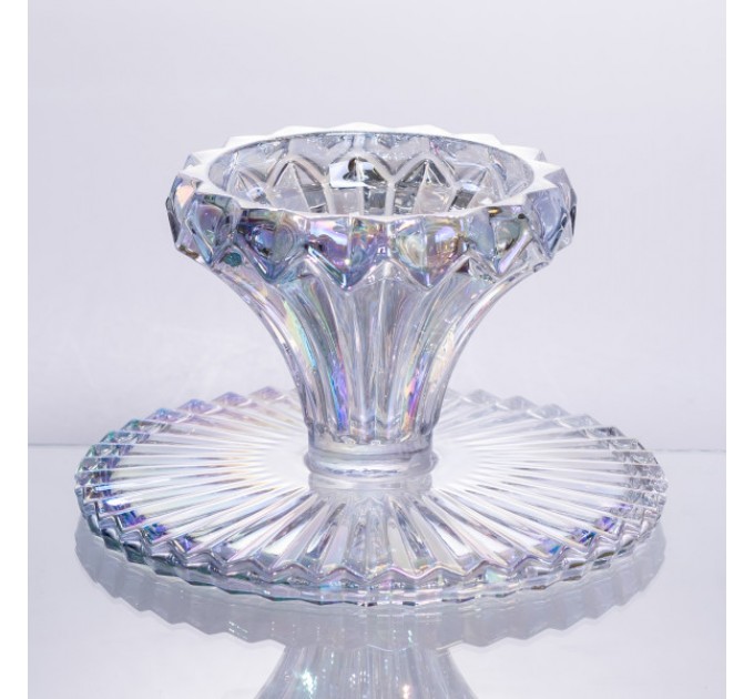 Тортовщица на ножке из толстого стекла 19 см круглая