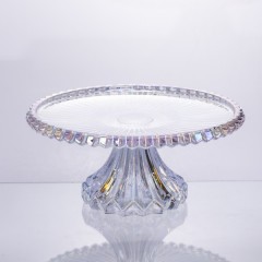 Тортівниця на ніжці із товстого скла 26 см кругла