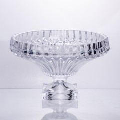 Фруктовниця із товстого скла 29 см на квадратній ніжці