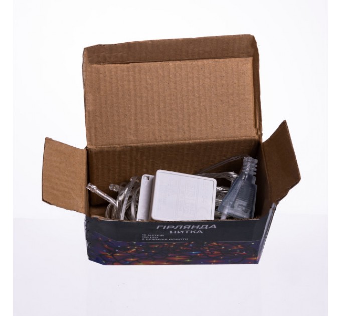 Гірлянда Нитка 120 LED 10 м чорна, жовтий