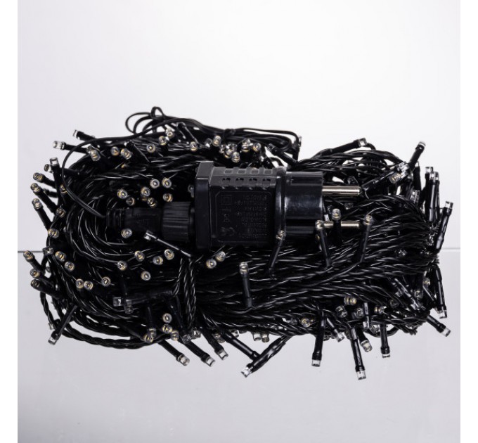 Гірлянда Нитка вулична 500 LED 50 м чорна, жовтий