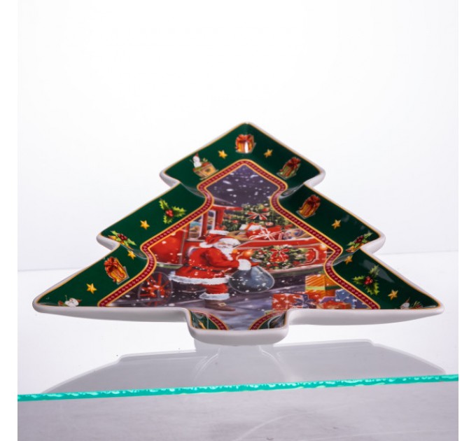 Блюдо для закусок Santa фарфоровое фигурное 29*24*2 см