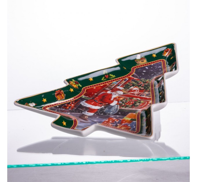 Блюдо для закусок Santa фарфоровое фигурное 29*24*2 см