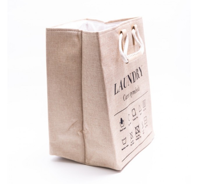 Кошик для білизни текстильний 31*26*44 см, бежевий