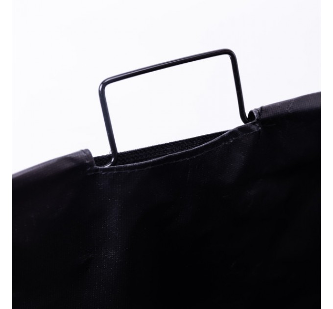 Кошик для білизни з алюмінієвим каркасом 36*32*52 см, чорний