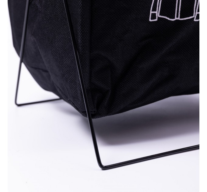 Кошик для білизни з алюмінієвим каркасом 36*32*52 см, чорний