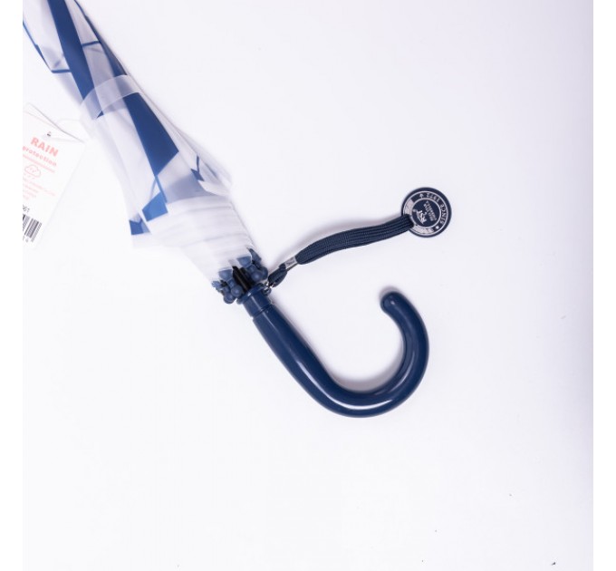 Детский зонт-трость полуавтомат сложный 82 см, синий