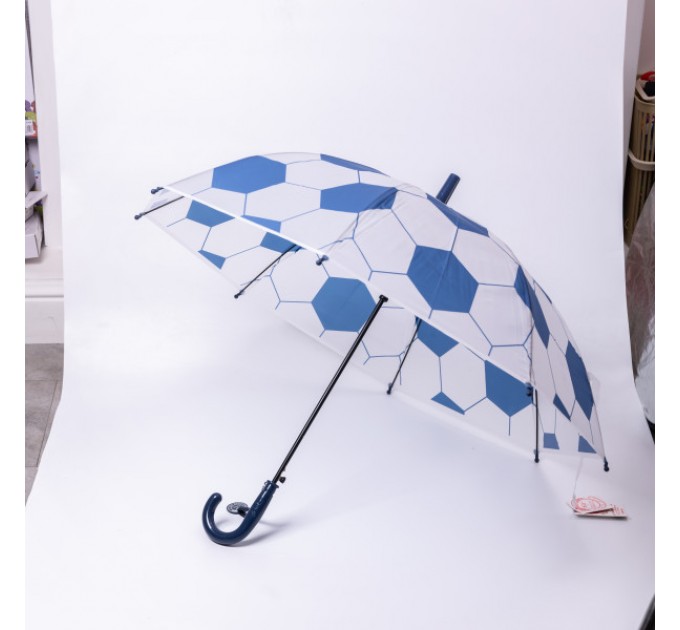 Детский зонт-трость полуавтомат сложный 82 см, синий