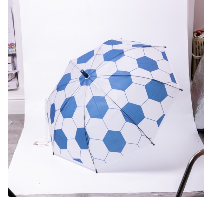 Детский зонт-трость полуавтомат сложный 82 см, синий