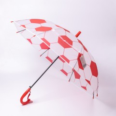 Дитяча парасоля-тростина напівавтомат складна 82 см, червоний