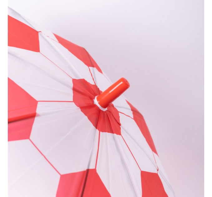 Дитяча парасоля-тростина напівавтомат складна 82 см, червоний