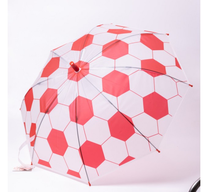 Дитяча парасоля-тростина напівавтомат складна 82 см, червоний