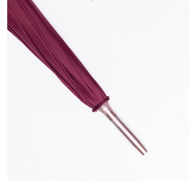 Зонт-трость полуавтомат сложный 120 см, красный