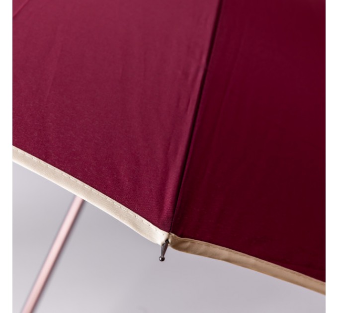 Зонт-трость полуавтомат сложный 120 см, красный