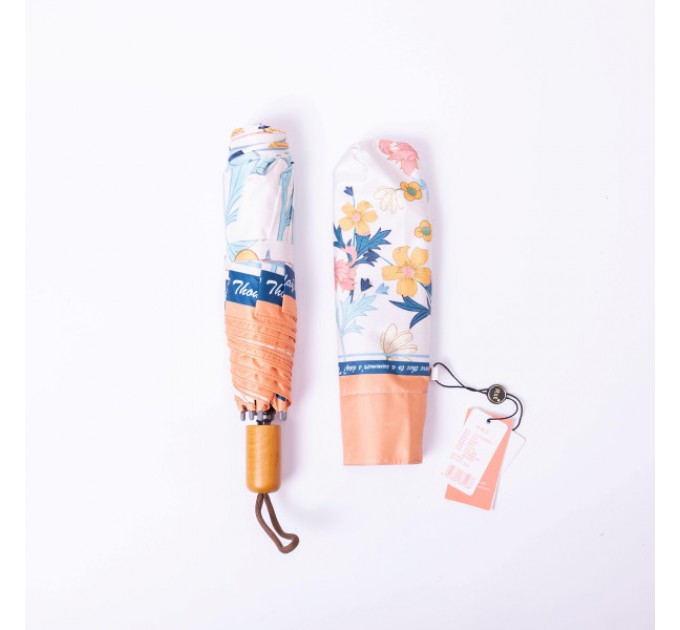 Зонтик механический складной 99 см, оранжевый