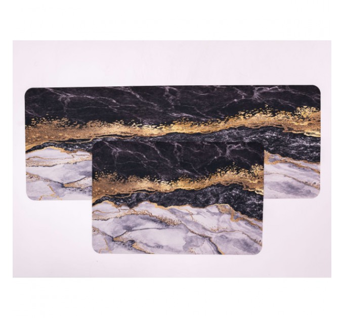Набір килимків для кухні 2шт 99*38 см/57*38 см, мармуровий