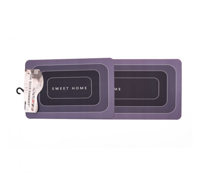 Набор ковриков для кухни 2шт 99*38 см/57*38 см серый