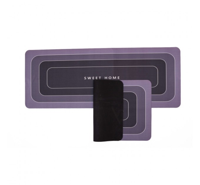 Набор ковриков для кухни 2шт 99*38 см/57*38 см серый