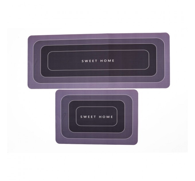 Набор ковриков для кухни 2шт 99*38 см/57*38 см серый