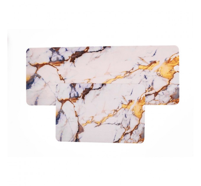 Набір килимків для кухні 2шт 99*38 см/57*38 см, білий