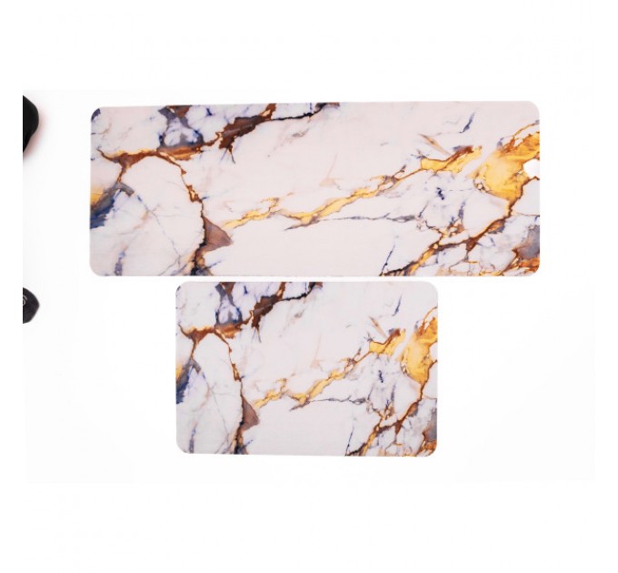 Набір килимків для кухні 2шт 99*38 см/57*38 см, білий