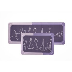 Набір килимків для кухні 2шт 99*38 см/57*38 см, фіолетовий