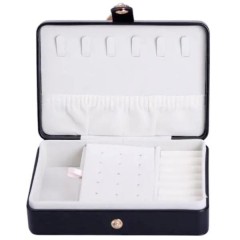 Скринька-органайзер для прикрас на кнопці 16х11х4,7 см, чорний