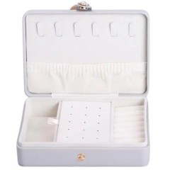 Скринька-органайзер для прикрас на кнопці 16х11х4,7 см, сірий