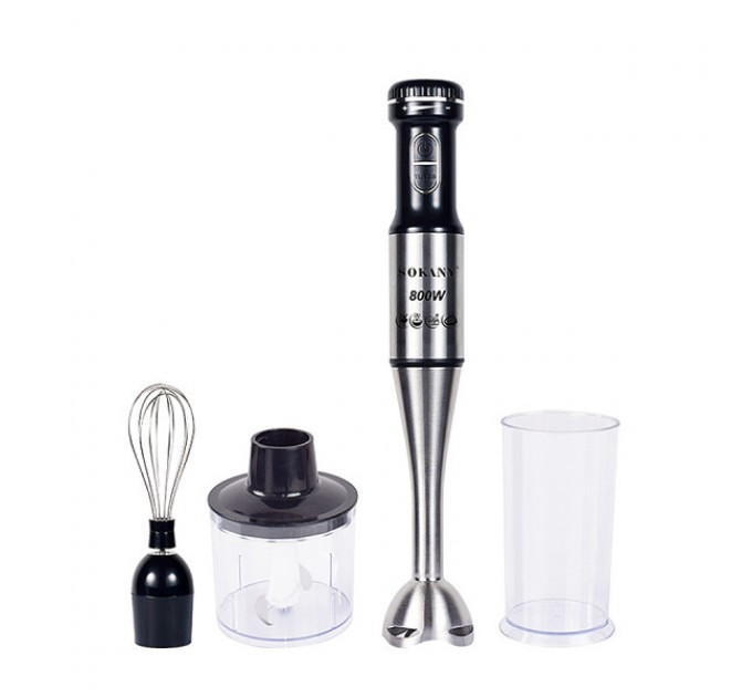 Блендер погружной ручной SOKANY SM-768-4 с чашей на 600 мл и 4 насадками Блендер погружной ручной SOKANY SM-768-4 с чашей на 600 мл и 4 насадками