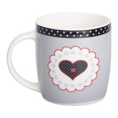 Чашка керамічна I love you 400 мл, сірий з чорим