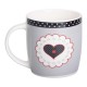 Чашка керамічна I love you 400 мл, сірий з чорим