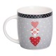 Чашка керамічна I love you 400 мл, сірий з червоним Чашка керамічна I love you 400 мл, сірий з червоним