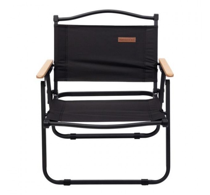 Стілець для кемпінгу складаний 50*51*64 см з алюмінієвим каркасом, чорний