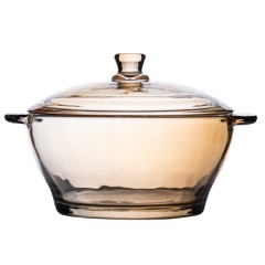 Каструля із загартованого скла Lirmartur 1 л, коричневий