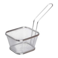 Кошик сервірувальний для фрі та снеків 13*11*7 см, хром