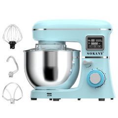 Міксер планетарний Sokany SK-277 із чашею із нержавіючої сталі на 8 л, блакитний