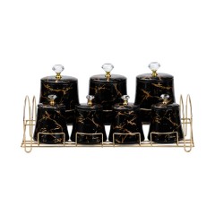 Набір баночок для сипучих продуктів 600/250 мл на металевій підставці