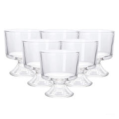 Набір креманок Lirmartur 6 штук із товстого скла 310 мл, прозорий